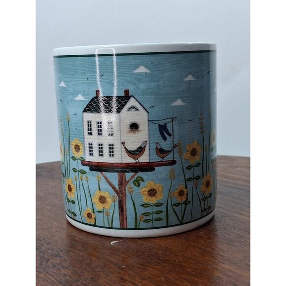 Vintage Warren Kimble Sakura Birdhouse Coffee / Tea Mug Cup - Picture 3 of 8
